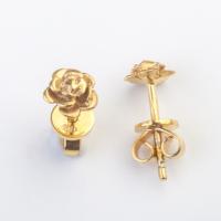 Goldene Ohrstecker mit Rose