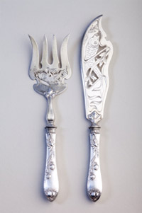 Gereinigtes Silberbesteck